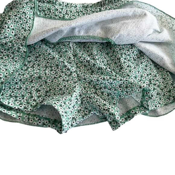 Zara Girls Green Floral A-Line Ruffled Mini Skort Size 13-14 - Picture 6 of 7